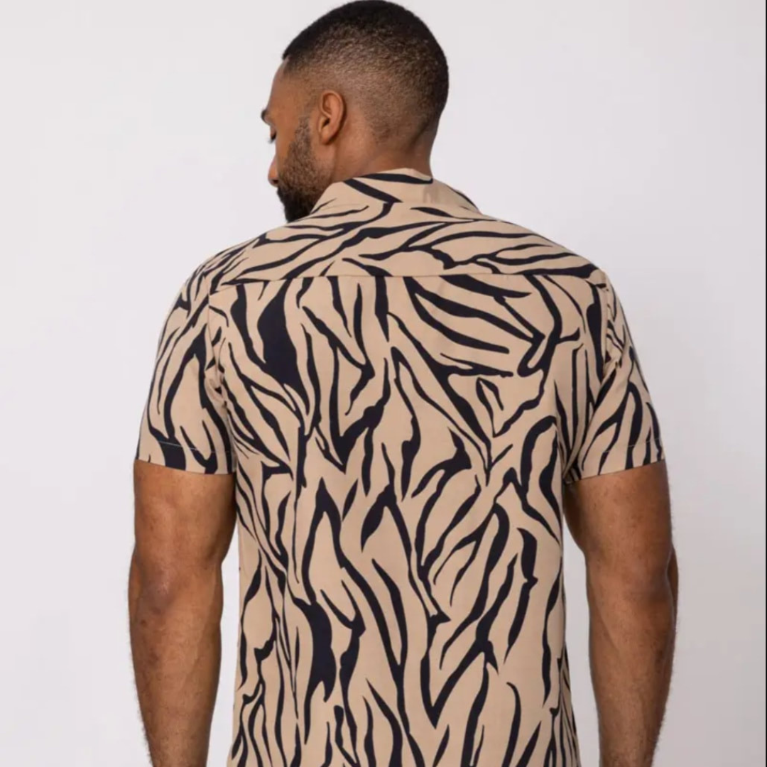 Men Beige Printed Shirt